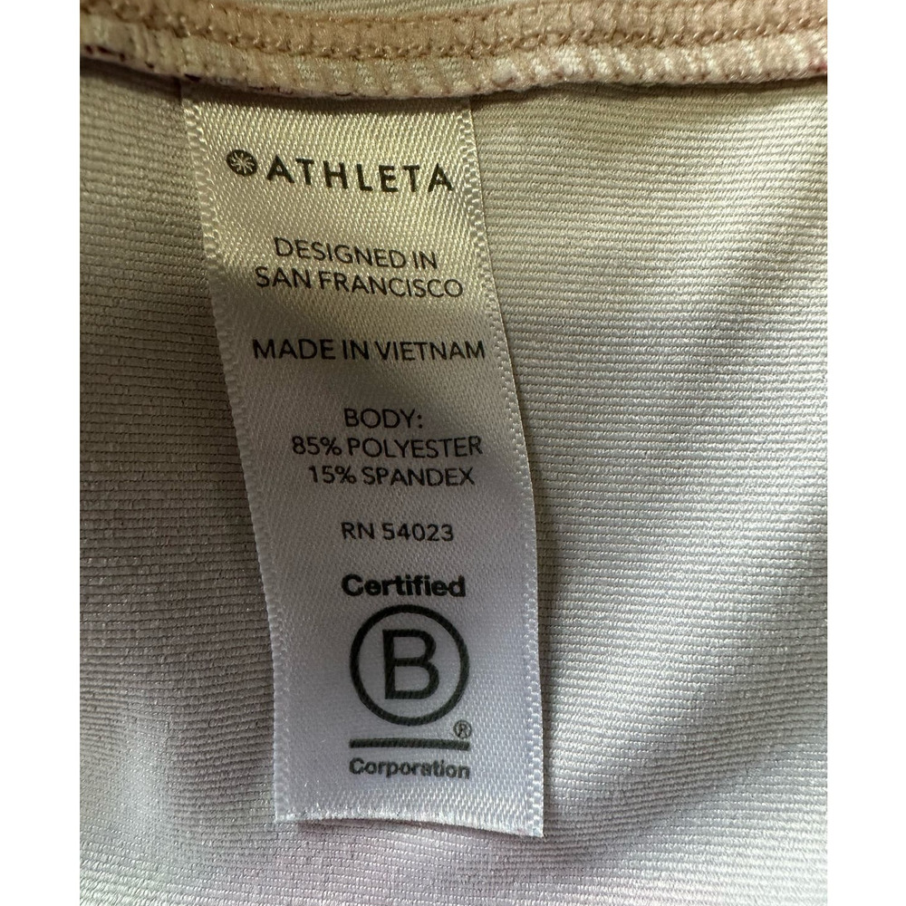 Athleta Shanti Floral Racerback Tank Top Pink Rose Print Athletic XS - Picture 6 of 9